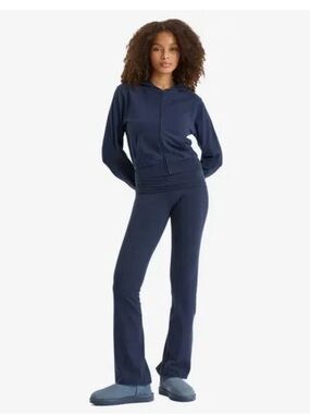 Skims Cotton Jersey 
Zip-Up Hoodie
Color Washed Navy Size Medium